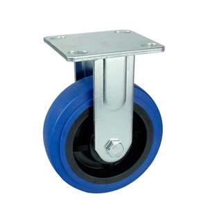 6" Inch Caster  617 lbs Fixed Thermoplastic Rubber Top Plate