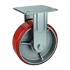 6" Inch Caster  992 lbs Fixed Iron core  and  Polyurethane Top Plate