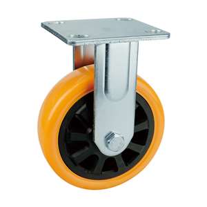 6" Inch Caster  617 lbs Fixed Polyurethane Top Plate