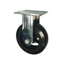 6" Inch Caster  617 lbs Fixed Rubber Top Plate