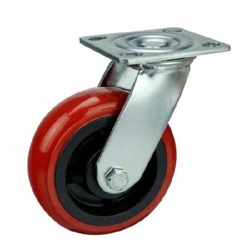 6" Inch Caster  617 lbs Swivel Polyurethane Top Plate