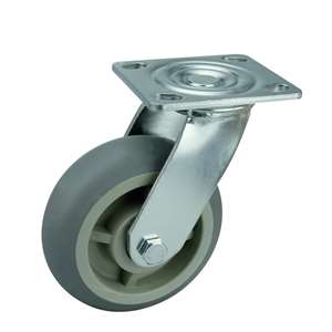 6" Inch Caster  617 lbs Swivel Polypropylene core  and  Thermoplastic Rubber Top Plate