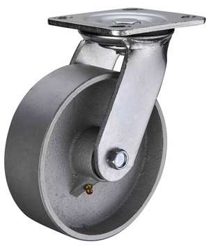 6" Inch Caster  661 lbs Swivel Cast Iron Top Plate