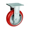 8" Inch Caster  882 lbs Fixed Iron core  and  Polyurethane Top Plate