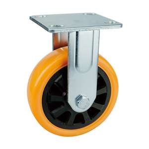 8" Inch Caster  661 lbs Fixed Polyurethane Top Plate