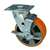 8" Inch Caster  1543 lbs Swivel and Center Brake Aluminium  and  Polyurethane Top Plate