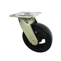 8" Inch Caster  661 lbs Swivel Rubber Top Plate