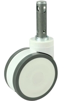 5 1/4" Inch 264 Lbs Medical Caster Wheel Central Locking Swivel Stem PU/Nylon