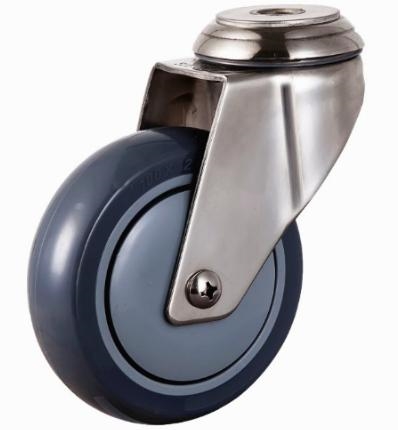 3" Inch 176 Lbs Medium Duty Caster Wheel Swivel Bolt Stainless Steel TPR