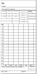Icon TL300 Weekly/Bi-Weekly Time Cards, Box of 1,000