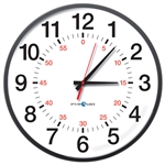 Battery Analog Clock, 12-Hr w/Seconds Face, 13' Size