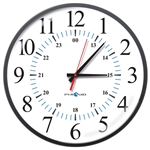 Battery Analog Clock, 12/24-Hr Face, 13' Size