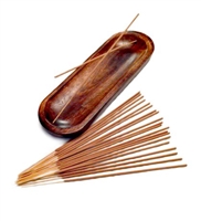 Large Incense Burner & Incense Sticks Gift Set - Trough Holder