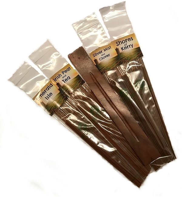 Sensari Irish Incense Sticks Assortment Gift Set - 96 Sticks, 4 Country SCENTS of Ireland - New (burner not included)