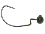 VMC Finesse Rugby Head Jig Head - Green Pumpkin