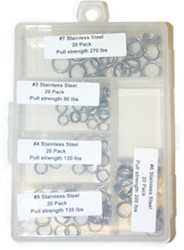 Wolverine Stainless Steel Split Rings-Assortment Pack-Terminal Tackle