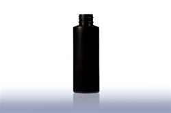 Bottles, Jars and Tubes: 4 oz 24/410 black HDPE Cylinder rounds - Sample