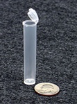 Bottles, Jars and Tubes:  052650 - standard 0.50" diameter - Microvials medical-grade polypropylene hinged-lid lab vials 5.02 milliliters - 2.72-drams - 0.17 oz.