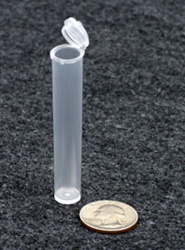 Bottles, Jars and Tubes:  052900-6 - standard 0.50" diameter - Microvials medical-grade polypropylene hinged-lid lab vials 5.55 milliliters - 3.04-drams - 0.19 oz.
