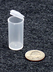 Bottles, Jars and Tubes:  071600 - standard 0.75" diameter - Microvials  4.16-drams 7.64 milliliters - 0.26 oz. medical-grade polypropylene lab vials.