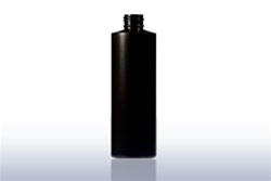 Bottles, Jars and Tubes: 8 oz 24/410 black HDPE Cylinder rounds - Sample