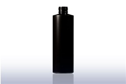 Bottles, Jars and Tubes: 8 oz 24/410 black HDPE Cylinder rounds