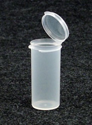 Bottles, Jars and Tubes:  122500 - 1.02 oz. 1Â¼-inch Lacons&reg; clarified natural  laboratory and medical grade polypropylene; small round hinged-lid containers.