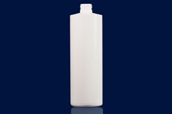 Bottles, Jars and Tubes: 16 oz 24/410 white HDPE Cylinder rounds