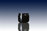 Bottles, Jars and Tubes: 2 oz 58mm black round base double wall jars - Sample
