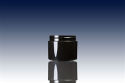 Bottles, Jars and Tubes: 2 oz 58mm black straight base double wall jars - Sample