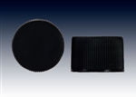 20-410 black ribbed with Safe-Gard&trade; 75M liner, screw caps-plastic bottle closures - Product Code: 20-410-BC-BR-SG7
