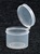 Bottles, Jars and Tubes:  201575 - 1.90 oz. 2-inch Lacons&reg; clarified natural  laboratory and medical grade polypropylene; small round hinged-lid containers.