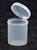 Bottles, Jars and Tubes:  202450 - 3.17 oz. 2-inch Lacons&reg; clarified natural  laboratory and medical grade polypropylene; small round hinged-lid containers.