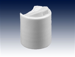 24-410 (3000 case pack) white smooth, unlined press tops or disc tops or tilt top caps-plastic bottle dispensing closures - Product Code: 24-410-PT-WS-U-3000