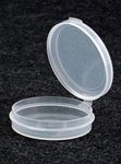 Bottles, Jars and Tubes:  250675 - 0.94 oz. 2Â½-inch Lacons&reg; clarified natural  laboratory and medical grade polypropylene; small round hinged-lid containers.