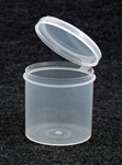 Bottles, Jars and Tubes:  252500 - 5.04 oz. 2Â½-inch Lacons&reg; clarified natural  laboratory and medical grade polypropylene; small round hinged-lid containers.