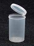 Bottles, Jars and Tubes:  253800 - 8 oz. 2Â½-inch Lacons&reg; clarified natural  laboratory and medical grade polypropylene; small round hinged-lid containers.