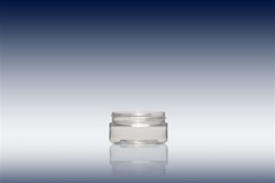 Bottles Jars and Tubes: 2 oz 58-400 clear PET wide mouth blow molded jars