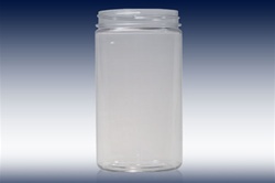 32 oz / 950 ml 89-400 clear polyethylene terephthalate (PET) Wide Mouth Jars- Sample - Product Code: 32J89PET-C-Sample