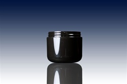 Bottles, Jars and Tubes: 4 oz 70mm black round base double wall jars - Sample