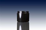 Bottles, Jars and Tubes: 4 oz 70mm black straight base double wall jars - Sample
