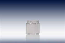 Bottles Jars and Tubes: 4 oz 58-400 clear PET wide mouth blow molded jars