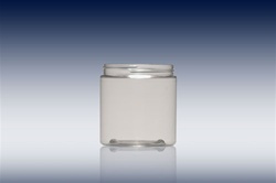 8 oz / 250 ml 70-400 clear polyethylene terephthalate (PET) Wide Mouth Jars- Sample - Product Code: 8J70PET-C-Sample