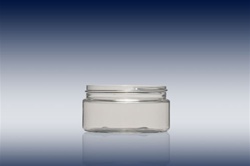 8 oz / 250 ml 89-400 clear polyethylene terephthalate (PET) Wide Mouth Jars- Sample - Product Code: 8J89PET-C-Sample