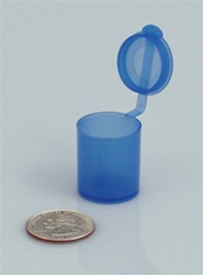 Bottles, Jars and Tubes: Polyvials EP1200-BAS ESD Hinged-Lid Lab Vials - 7.18ml