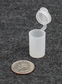 Bottles, Jars and Tubes: Polyvials EP145-LG-Sample Hinged-Lid PE Lab Vials - 3.73ml
