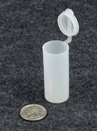 Bottles, Jars and Tubes: Polyvials EP191-LG-Sample Hinged-Lid PE Lab Vials - 17.73ml