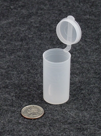 Bottles, Jars and Tubes: Polyvials EP192-LG Hinged-Lid PE Lab Vials - 28.71ml