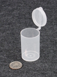 Bottles, Jars and Tubes: Polyvials EP193-LG-Sample Hinged-Lid PE Lab Vials - 44.33ml
