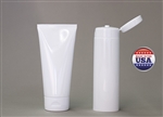 BJT Squeeze Tube Packaging on Demand White 6 oz LDPE Tube with Flip Top Cap
